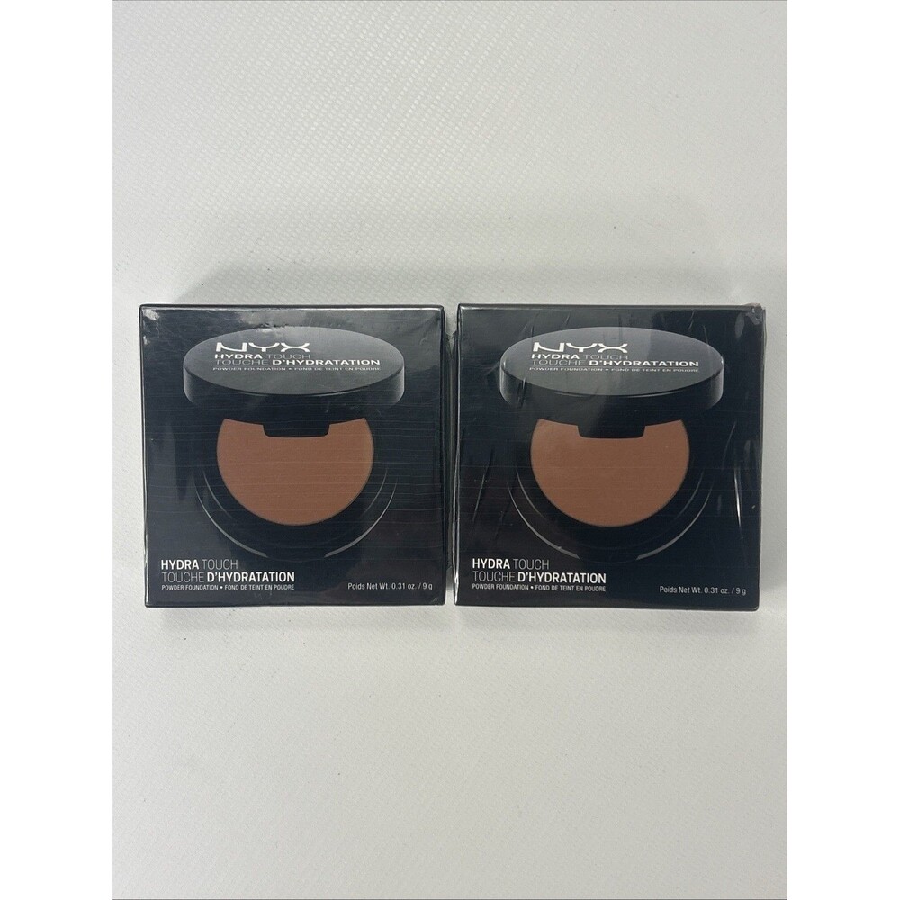 NYX Hydra Touch Foundation, Set of 2 Nutmeg HTPF 14, 2 Way Cake Powder, sealed
